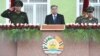 TAJIKISTAN -- Tajik President Emomali Rahmon and high-ranking military officials attend a parade near the border with Afghanistan in the town of Khorugh, September 30, 2021