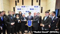 Йозеф Блаттер, раиси FIFA дар Душанбе