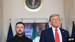 Владимир Зеленский жана Дональд Трамп. 2025-жылдын август айы.