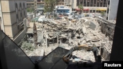 Սիրիա - Դամասկոսում Իրանի հյուպատոսարանի փլատակները հարվածից հետո, 2-ը ապրիլի, 2024թ.