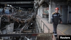 Наслідки російського удару по одній із українських ТЕС, квітень 2024 року