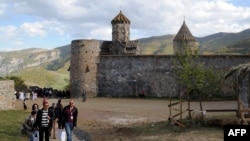 Armenia -- A view of the medieval Tatev monastery in Syunik province, 16Oct2010.
