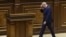 Armenia - Prime Minister Nikol Pashinian prepares to answer questions in the Armenian parliament, Yerevan, October 1, 2025.
