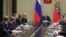 President Vladimir Putin chairs a meeting with members of Russia's Security Council at the Novo-Ogaryovo state residence outside Moscow on January 20.