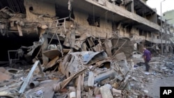 Бейруттагы кыйраган имарат.