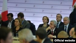 Նախագահ Սերժ Սարգսյանը Արևելյան գործընկերության գագաթնաժողովում, Ռիգա, 22-ը մայիսի, 2015թ. 