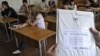 Russia -- pupils in the school befor the state examination. Tacher holds package with questions, 22Apr2008 