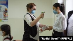 Перед началом занятий в одной из школ Душанбе