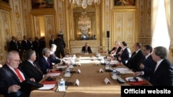 Франция – Встреча президентов Армении и Азербайджана с сопредседателями Минской группы ОБСЕ, Париж, 27 октября 2014 г.