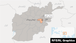 موقعیت میدان وردک در نقشۀ افغانستان