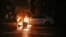 Ukraine -- The car with Russian diplomatic license plates burns, Kyiv, 25Nov2018