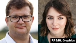 Володимир Ар’єв і його донька Ярина Ар’єва (комбіноване фото)