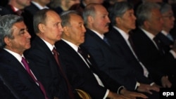 Ղազախստան - ԵՏՄ երկրների ղեկավարները Աստանայում համերգի ժամանակ, 29-ը մայիսի, 2014թ․