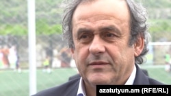 Armenia -- UEFA President Michelle Platini in Yerevan. 21May, 2015