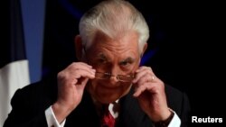 Рекс Тіллерсон під час виступу у Центрі Вілсона у Вашингтоні про американсько-європейські відносини, 28 листопада 2017 року