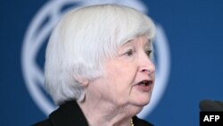 Міністерка фінансів США Джанет Єллен у штабквартирі Світового банку у Вашингтоні, США, 22 жовтня 2024 року 