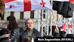 Ґріґол Вашадзе під час акції опозиції, Тбілісі, 2 грудня 2018 року