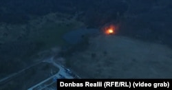 Російський БМП детонує після влучання ракети ПТРК «Джавелін». Луганщина. Весна 2022 року