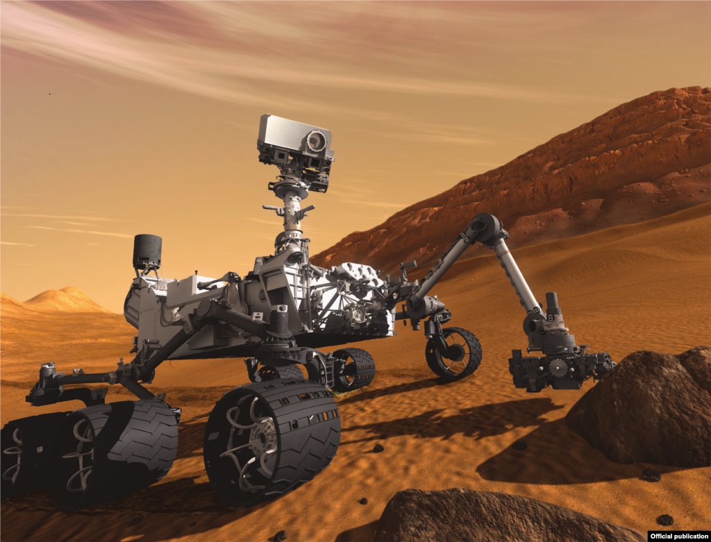 Марстагы &quot;Кюриёсити&quot; робот-көлүгү.