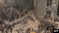 Կիևի «Օխմադետ» մանկական հիվանդանոցի շենքը հրթիռային հարվածներից հետո, 8-ը հուլիսի, 2024թ․