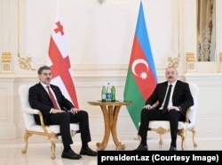 Михаил Кавелашвили и Ильхам Алиев