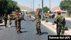 Сили безпеки Афганістану на місці одного з попередніх вибухів у Кабулі, 1 липня 2019 року