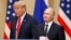 Президент США Дональд Трамп и президент России Владимир Путин на пресс-конференции после встречи в Хельсинки, 16 июля 2018 года