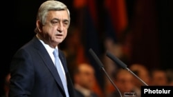 Սերժ Սարգսյանը ելույթ է ունենում ԵԿՄ համագումարում, 18-ը փերվարի, 2017 թ․ 