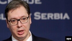 Serbian Prime Minister Aleksandar Vucic (file photo)