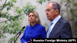 Ռուսաստանի արտաքին գործերի նախարարության խոսնակ Մարիա Զախարովան և նախարար Սերգեյ Լավրովը, արխիվ
