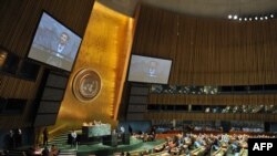 На саміце тысячагодзьдзя. Выступае Махмуд Ахмадзінэджад.