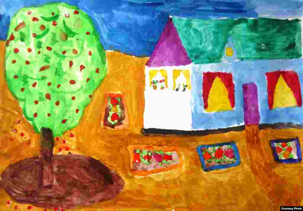 Рисунки детей, больных онкологическими болезнями в рамках акции &quot;Жизнь без боли&quot;.