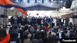 Armenia - The opposition Mother Armenia bloc holds a rally in Gyumri, March 27, 2025.