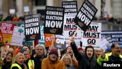 Брекзитке каршылардын  демонстрациясы. Лондон, 12-январь, 2018-жыл. 