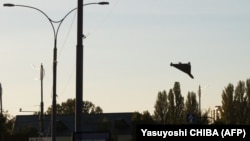 Ենթադրաբար իրանական արտադրության «Shahed-136» ԱԹՍ-ն մոտենում է թիրախին, Կիև, 17-ը հոկտեմբերի, 2022թ.