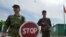 KYRGYZSTAN -- Kyrgyz border guards patrol at a frontier post in the village of Maksat, near the Kyrgyz-Tajik border, May 4, 2021