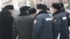 Полицейские у здания Национального пресс-клуба. Алматы, 30 января 2012 года. Иллюстративное фото.