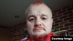 Belarusian protest activist Andrej Prystauka