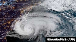Зображення з американського супутника, який відстежував буревій «Флоренс», вересень 2018 року