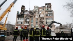 Ternopolda dağıdılmış yaşayış binası