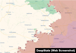 Лиманський та Новопавлівський напрямки на мапі DeepState станом на 24 вересня 2025 року