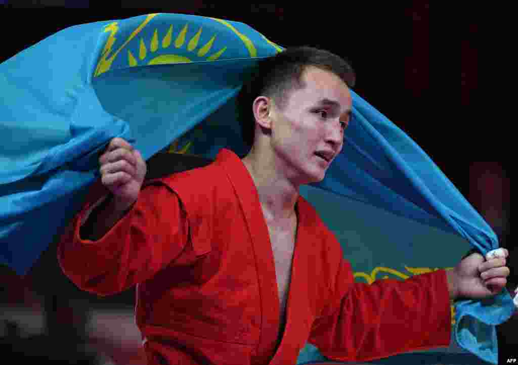 Баглан Ибрагим стал чемпионом Азиады по самбо в весовой категории до 52 килограммов. 31 августа 2018 года.