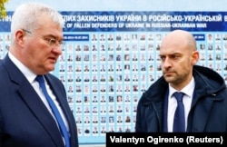 Андрей Сибига и Жан-Ноэль Барро в Киеве, 19 октября 2024 года