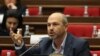 Armenia - Parliament deputy Gegham Nazarian speaks during a session of the National Assembly.