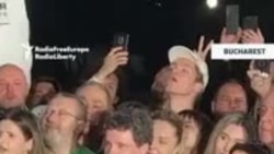 VIDEO: Romania's Centrist Nicusor Dan Celebrates Victory In Bucharest