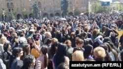 Բողոքի ակցիան Վանաձորում, 23-ը ապրիլի, 2018թ․