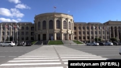Armenia - The building of the Gyumri mayor's office, November 5, 2024. 