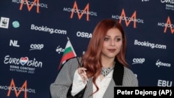 Вікторыя, прадстаўніца Баўгарыі на конкурсе Эўравізіі. Ротэрдам, 16 траўня.
