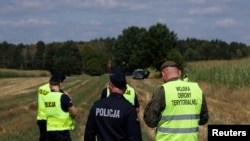 Место падения беспилотника в Польше, 20 августа