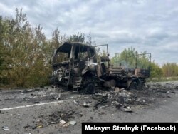 Розбита техніка на трасі «Слов'янськ – Ізюм». Вересень 2025 року